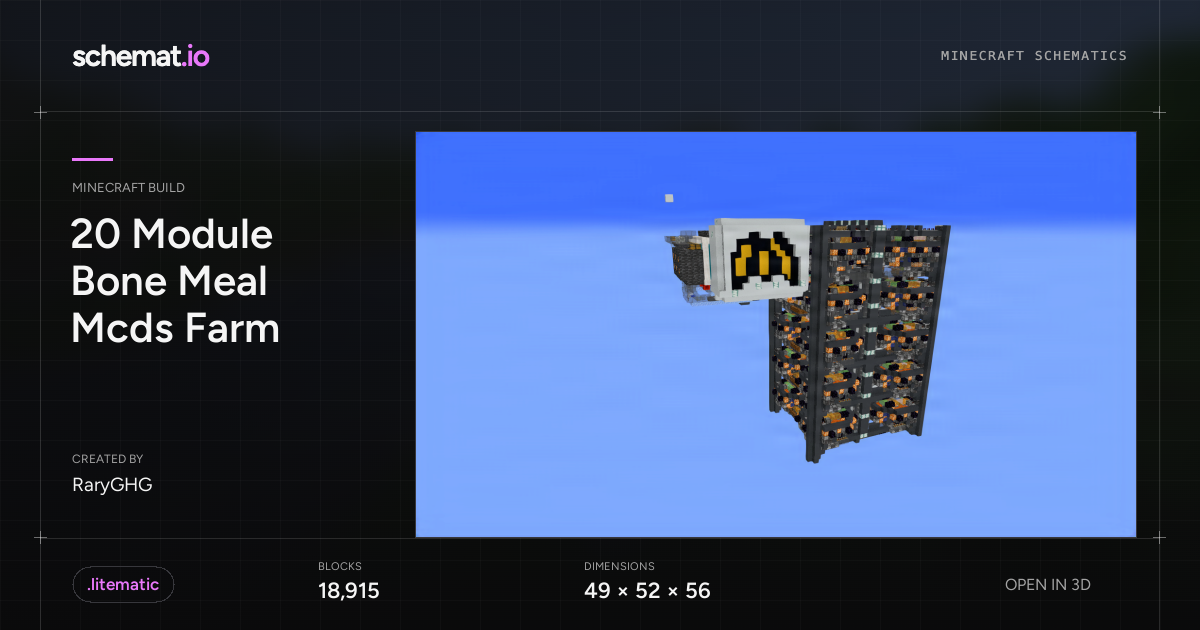 20 Module Bone Meal Mcds Farm - Schemat.io